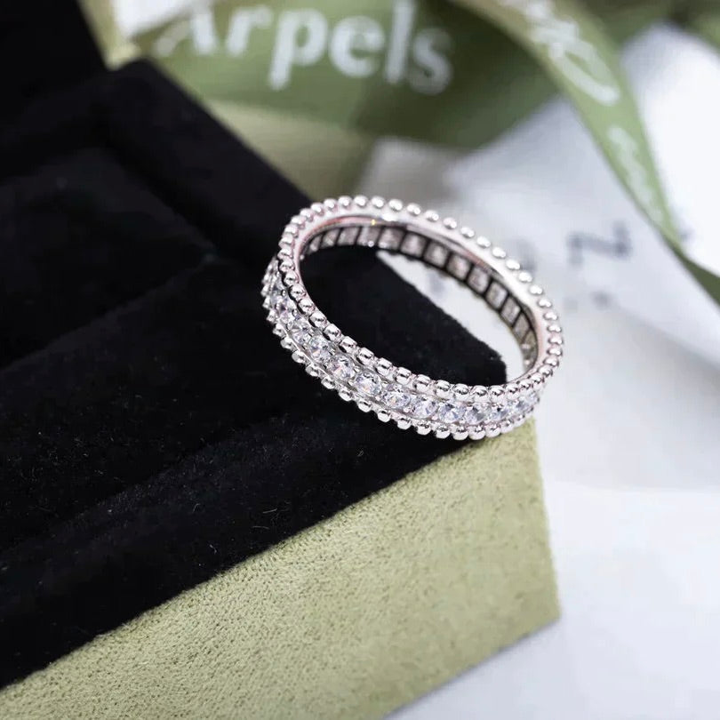 [⭐Hinora Jewelry]PERLEE DIAMOND SILVER RING