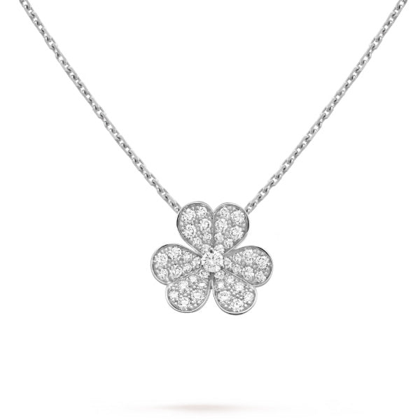 [⭐Hinora Jewelry]CLOVER DIAMOND NECKLACE SILVER
