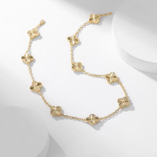 [⭐Hinora Jewelry]CLOVER 10 MOTIFS LASER NECKLACE