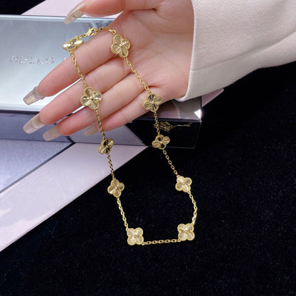 [⭐Hinora Jewelry]CLOVER 10 MOTIFS LASER NECKLACE