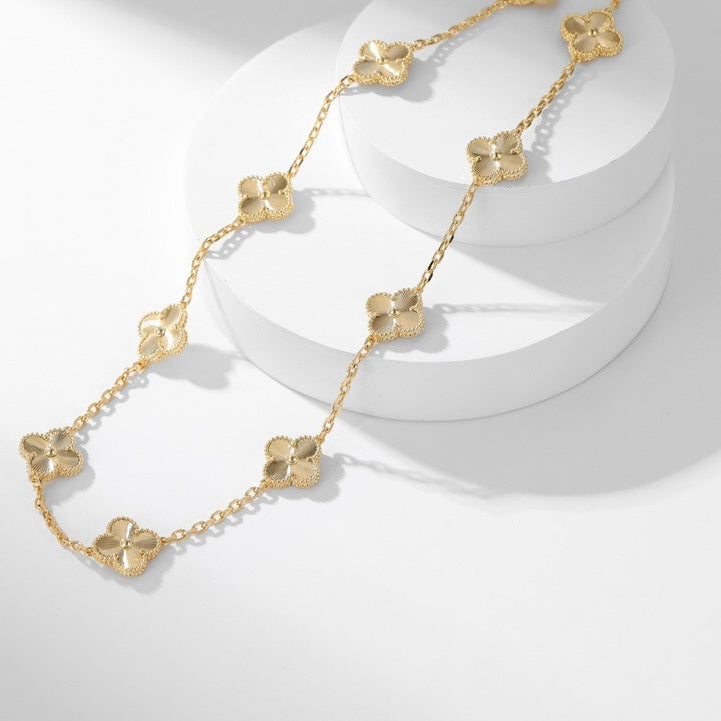 [⭐Hinora Jewelry]CLOVER 10 MOTIFS LASER NECKLACE