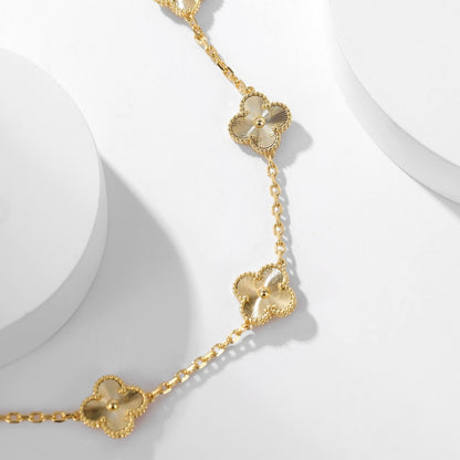 [⭐Hinora Jewelry]CLOVER 10 MOTIFS LASER NECKLACE