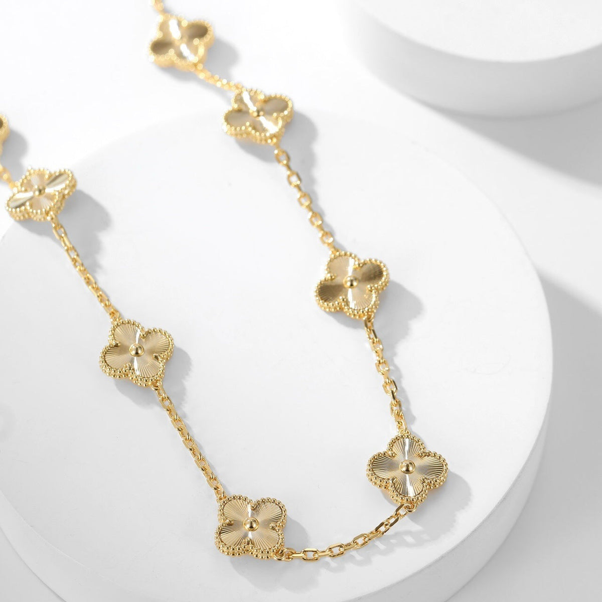 [⭐Hinora Jewelry]CLOVER 10 MOTIFS LASER NECKLACE