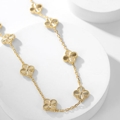 [⭐Hinora Jewelry]CLOVER 10 MOTIFS LASER NECKLACE
