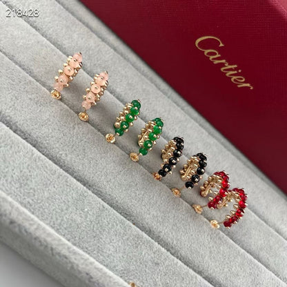 [⭐Hinora Jewelry]NEW COLORED GEMSTONE COLLECTION SMALL HOOP EARRINGS
