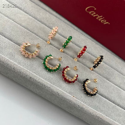 [⭐Hinora Jewelry]NEW COLORED GEMSTONE COLLECTION SMALL HOOP EARRINGS