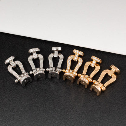 [⭐Hinora Jewelry]FORCE LARGE HORSESHOE HALF DIAMOND BRACELET GOLD