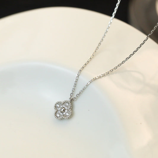 [⭐Hinora Jewelry]CLOVER MINI 9.5MM PENDANT DIAMOND NECKLACE