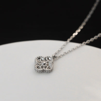 [⭐Hinora Jewelry]CLOVER MINI 9.5MM PENDANT DIAMOND NECKLACE