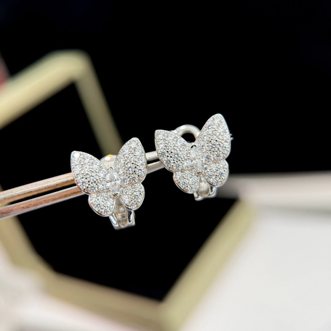 [⭐Hinora Jewelry]BUTTERFLY ALL DIAMOND EARRINGS