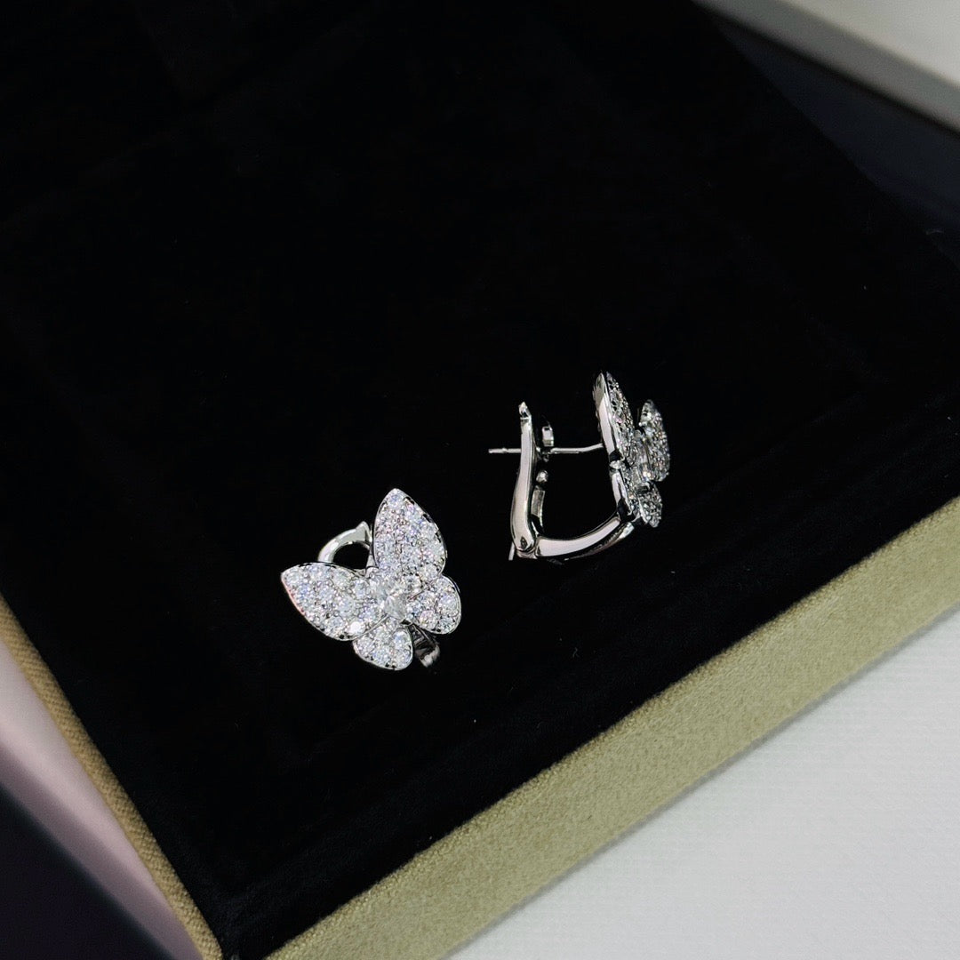 [⭐Hinora Jewelry]BUTTERFLY ALL DIAMOND EARRINGS