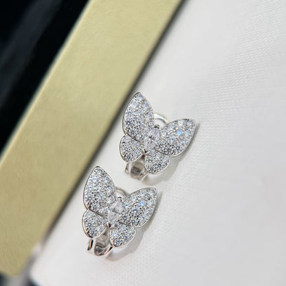 [⭐Hinora Jewelry]BUTTERFLY ALL DIAMOND EARRINGS