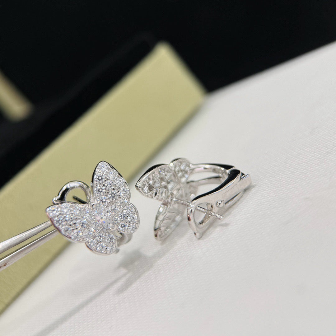 [⭐Hinora Jewelry]BUTTERFLY ALL DIAMOND EARRINGS