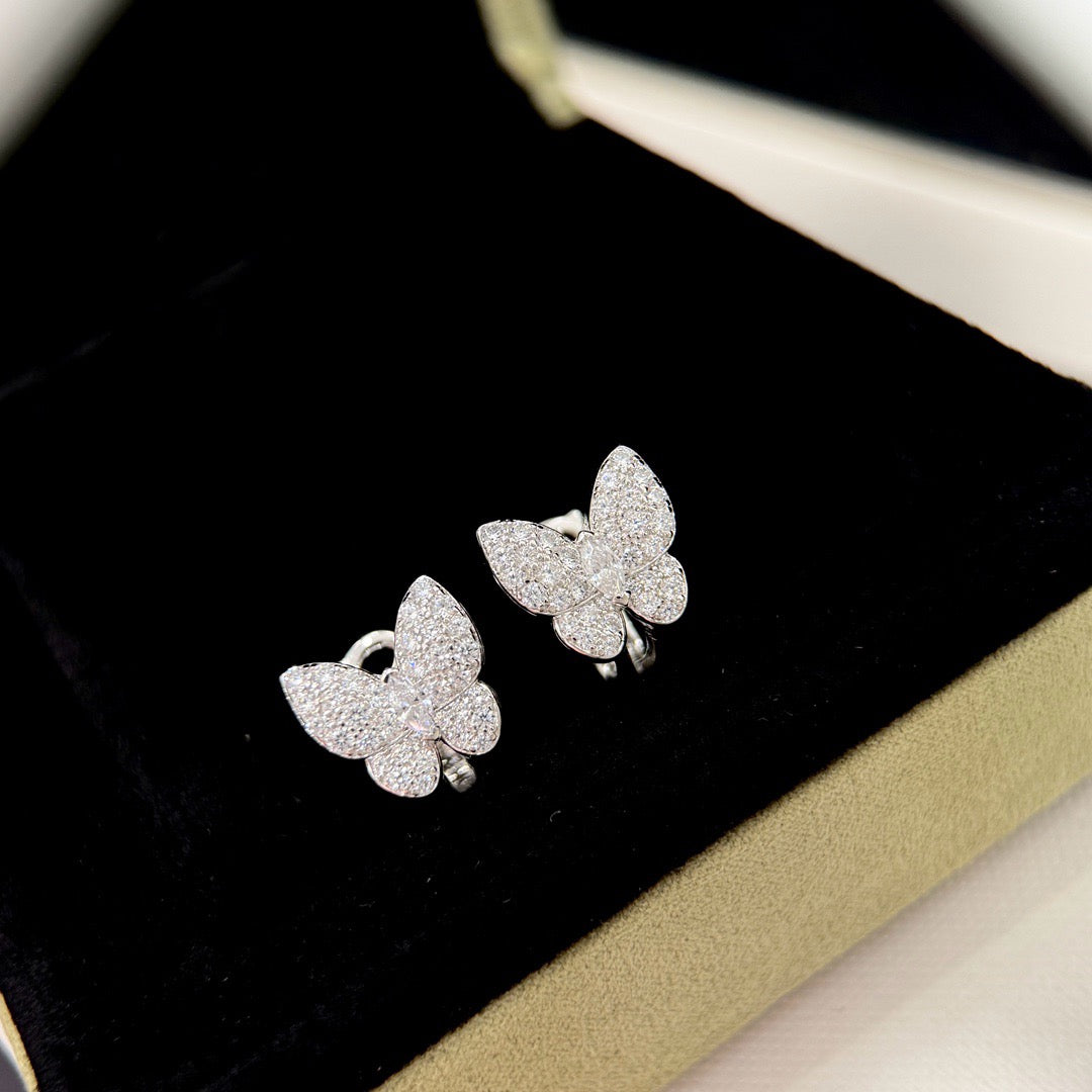 [⭐Hinora Jewelry]BUTTERFLY ALL DIAMOND EARRINGS