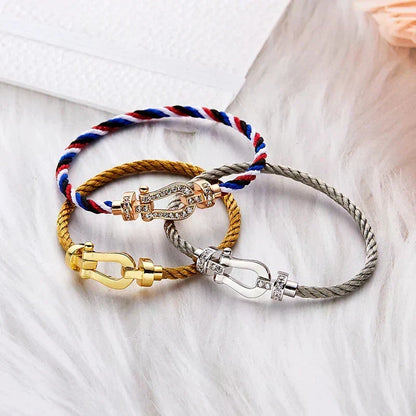 [⭐Hinora Jewelry]FORCE LARGE HORSESHOE NO DIAMOND BRACELET GOLD
