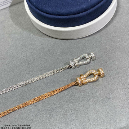 [⭐Hinora Jewelry]FORCE SMALL HORSESHOE  DIAMOND CHAIN ROPE BRACELET