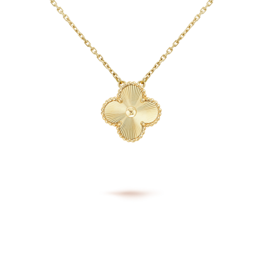 [⭐Hinora Jewelry]CLOVER 15MM LASER NECKLACE AND BOX