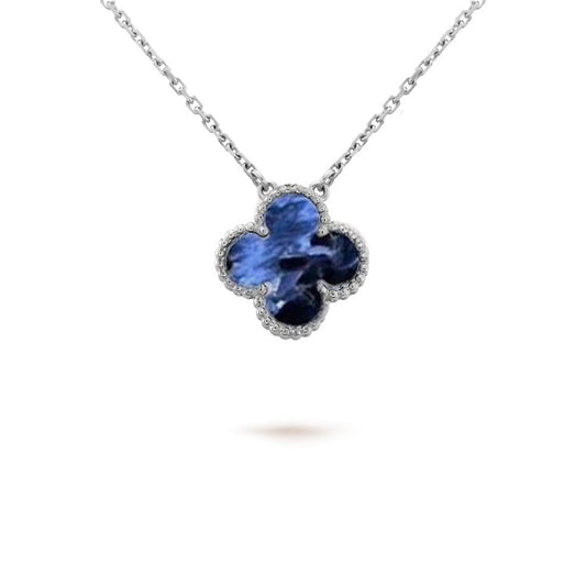 [⭐Hinora Jewelry]CLOVER 15MM PIETERSITE NECKLACE SILVER