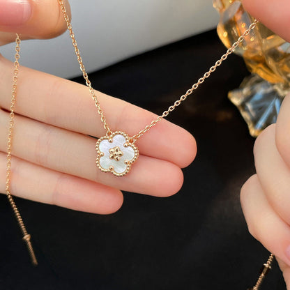 [⭐Hinora Jewelry]LUCKY  WHITE MOP  PLUM BLOSSOM NECKLACE