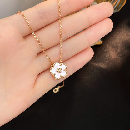 [⭐Hinora Jewelry]LUCKY  WHITE MOP  PLUM BLOSSOM NECKLACE