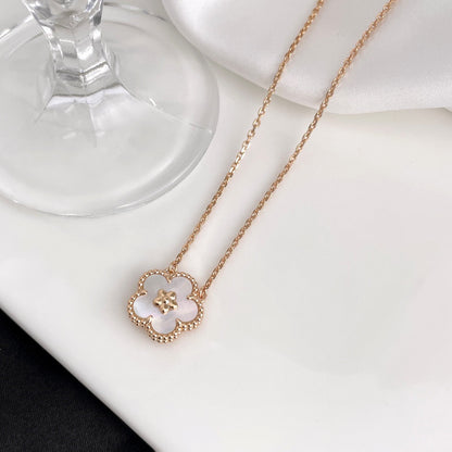 [⭐Hinora Jewelry]LUCKY  WHITE MOP  PLUM BLOSSOM NECKLACE