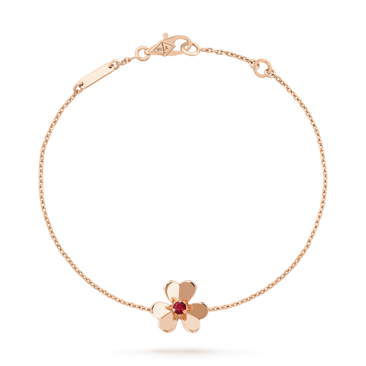 [⭐Hinora Jewelry]FRIVOLE GOLD FLOWER PINK MALACHITE BRACELET