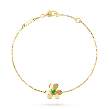 [⭐Hinora Jewelry]FRIVOLE GOLD FLOWER PINK MALACHITE BRACELET