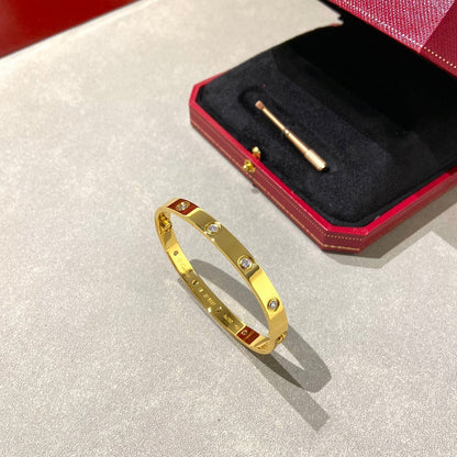 [⭐Hinora Jewelry]LOVE BRACELET 6.1MM 10 DIAMONDS