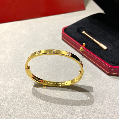 [⭐Hinora Jewelry]LOVE BRACELET 6.1MM 10 DIAMONDS