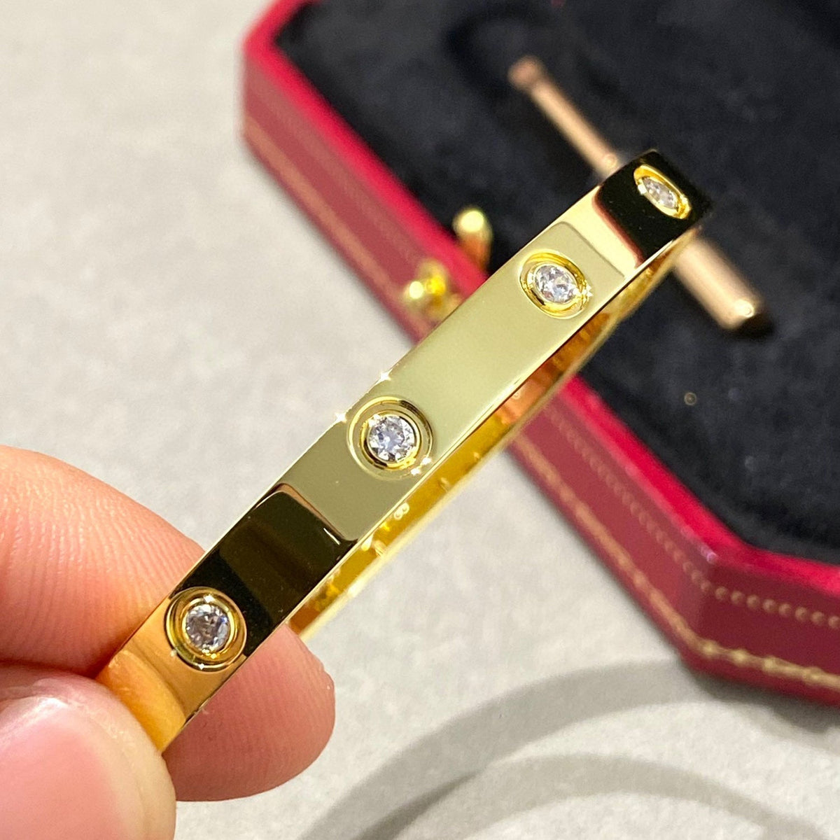 [⭐Hinora Jewelry]LOVE BRACELET 6.1MM 10 DIAMONDS