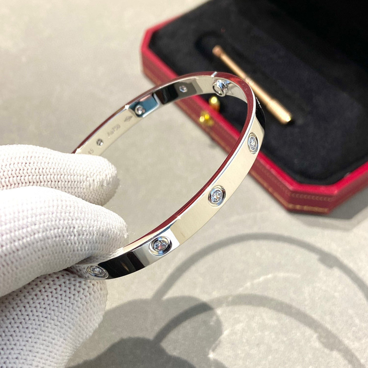 [⭐Hinora Jewelry]LOVE BRACELET 6.1MM 10 DIAMONDS