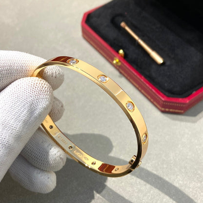 [⭐Hinora Jewelry]LOVE BRACELET 6.1MM 10 DIAMONDS