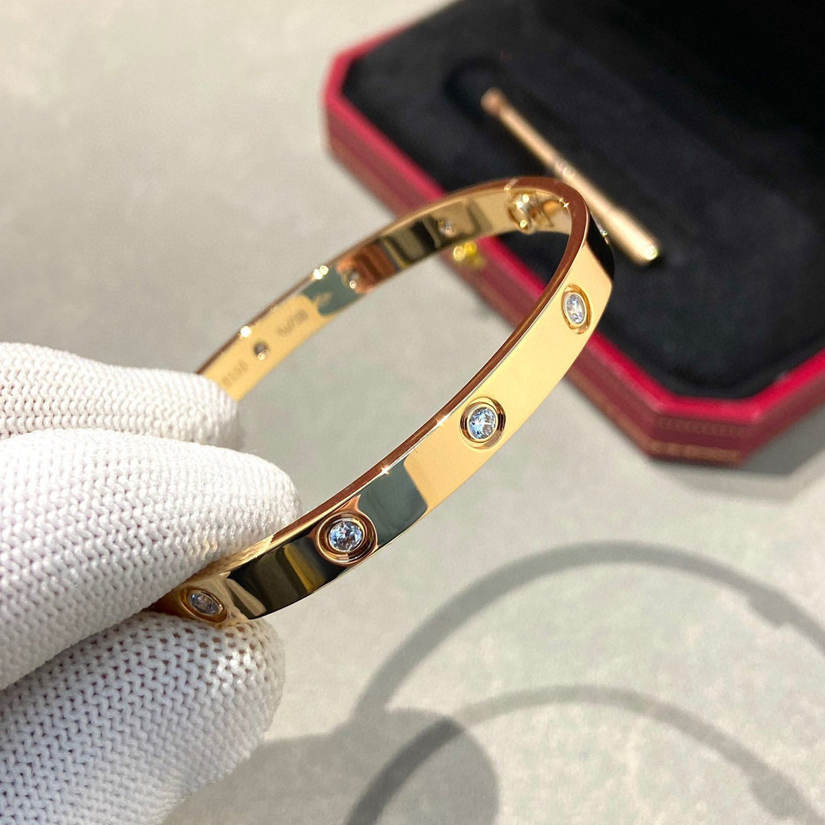 [⭐Hinora Jewelry]LOVE BRACELET 6.1MM 10 DIAMONDS