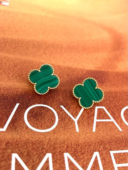 [⭐Hinora Jewelry] CLOVER LARGE (20mm) 1 MOTIFS GREENER MOP STUD EARRINGS