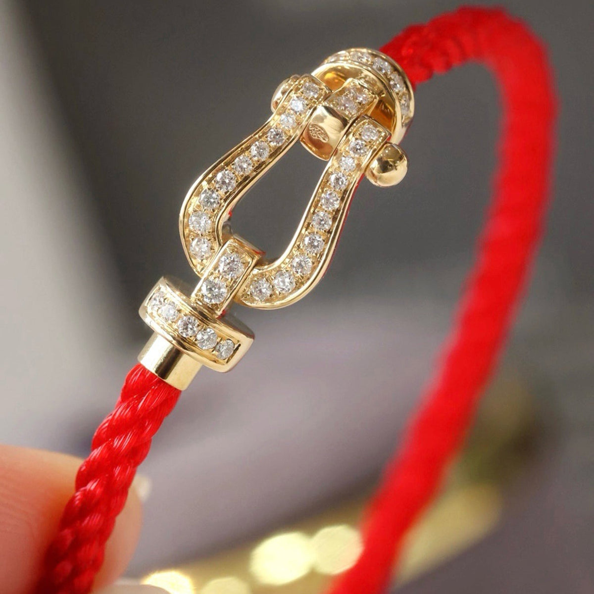 [⭐Hinora Jewelry]FORCE LARGE HORSESHOE FULL DIAMOND BRACELET GOLD