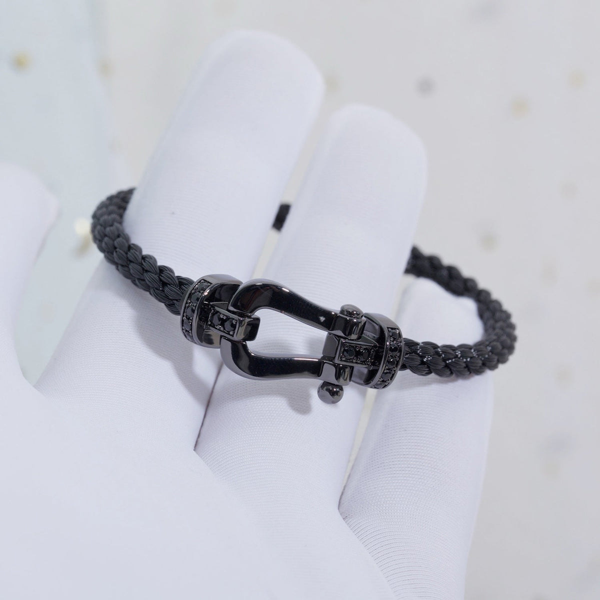 [⭐Hinora Jewelry]FORCE LARGE SERIES HORSESHOE BLACK SAMURAI BRACELET