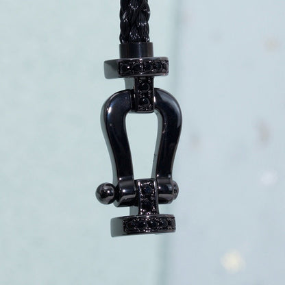 [⭐Hinora Jewelry]FORCE LARGE SERIES HORSESHOE BLACK SAMURAI BRACELET