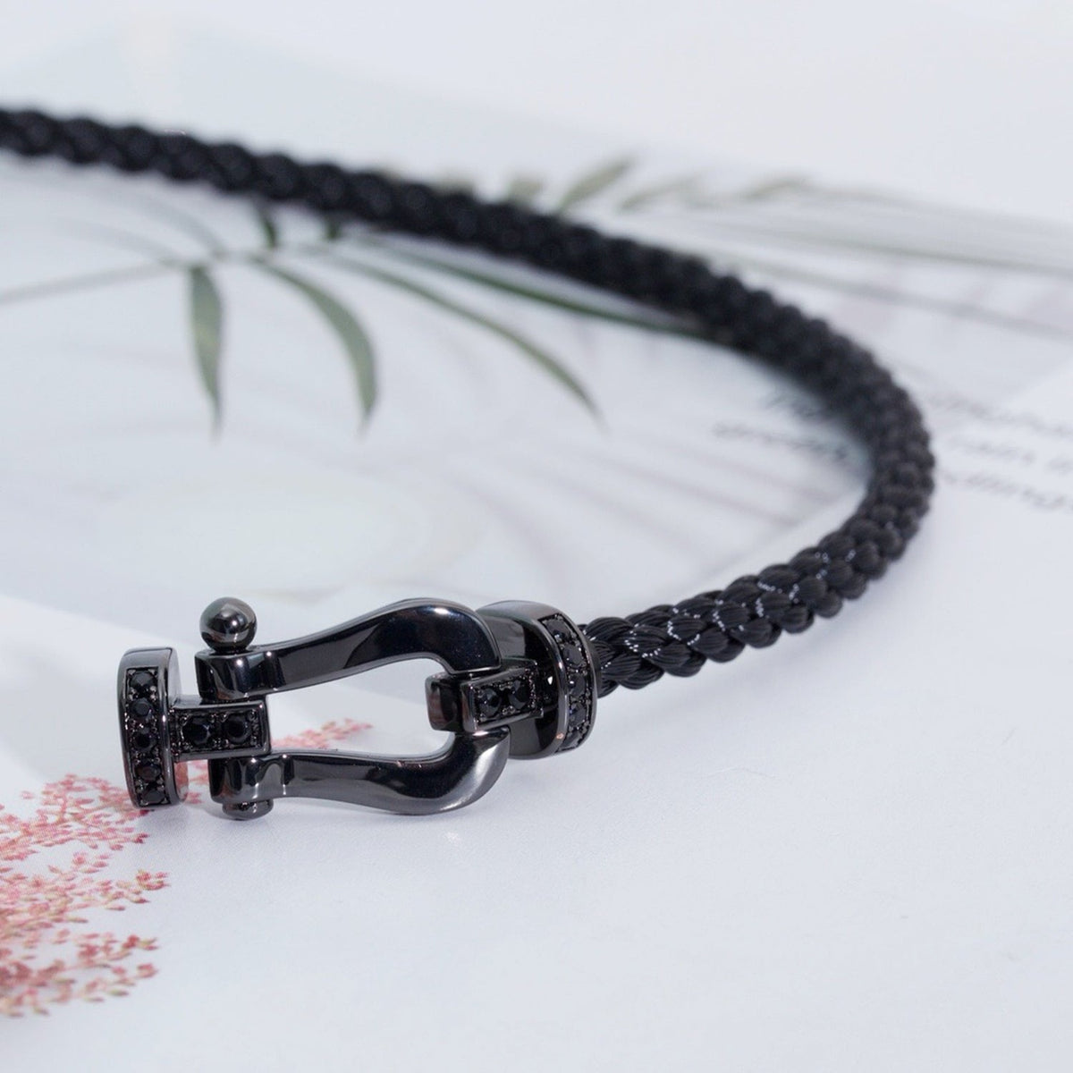 [⭐Hinora Jewelry]FORCE LARGE SERIES HORSESHOE BLACK SAMURAI BRACELET