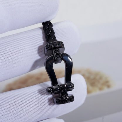 [⭐Hinora Jewelry]FORCE LARGE SERIES HORSESHOE BLACK SAMURAI BRACELET