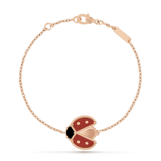 [⭐Hinora Jewelry]LUCKY SPRING 1 MOTIF PINK GOLD BRACELET