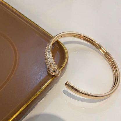 [⭐Hinora Jewelry]PANTHERE HALF DIAMOND OPEN BRACELET