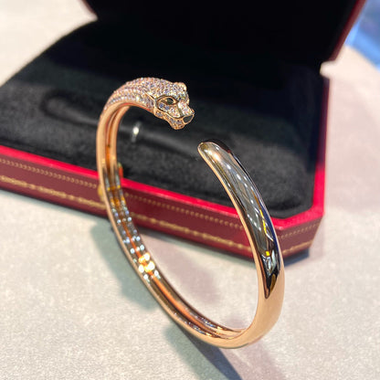 [⭐Hinora Jewelry]PANTHERE HALF DIAMOND OPEN BRACELET