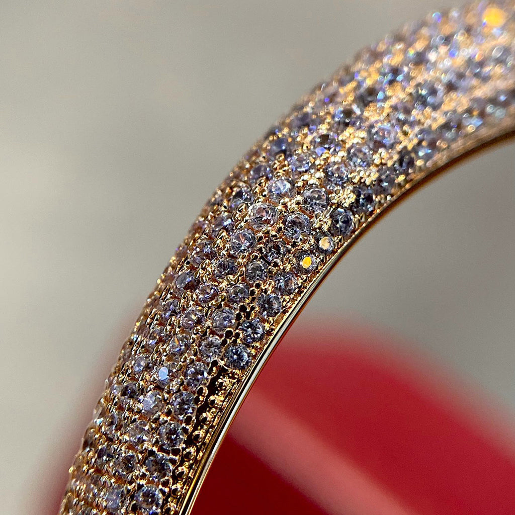 [⭐Hinora Jewelry]PANTHERE HALF DIAMOND OPEN BRACELET