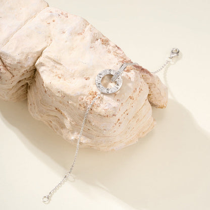 [⭐Hinora Jewelry]LOVE DOUBLE RING FULL DIAMOND BRACELET