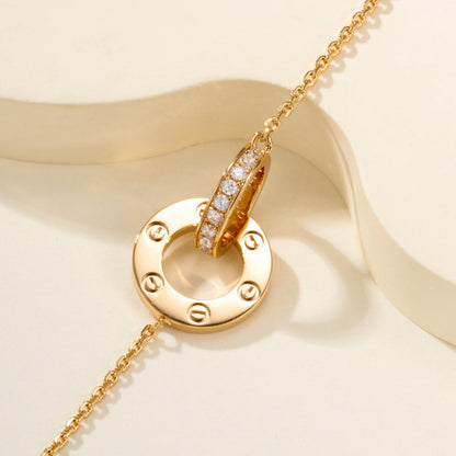 [⭐Hinora Jewelry]LOVE DOUBLE RING FULL DIAMOND BRACELET