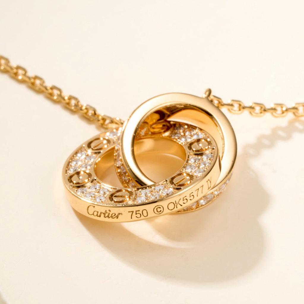[⭐Hinora Jewelry]LOVE DOUBLE RING FULL DIAMOND BRACELET