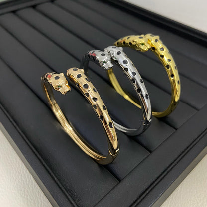 [⭐Hinora Jewelry]PANTHERE DOUBLE HEADED OPEN BRACELET