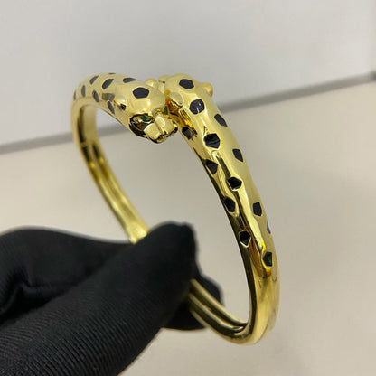 [⭐Hinora Jewelry]PANTHERE DOUBLE HEADED OPEN BRACELET