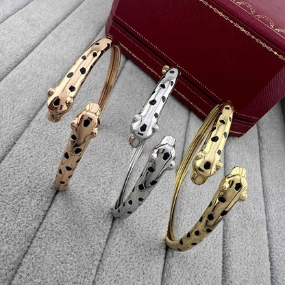 [⭐Hinora Jewelry]PANTHERE DOUBLE HEADED OPEN BRACELET