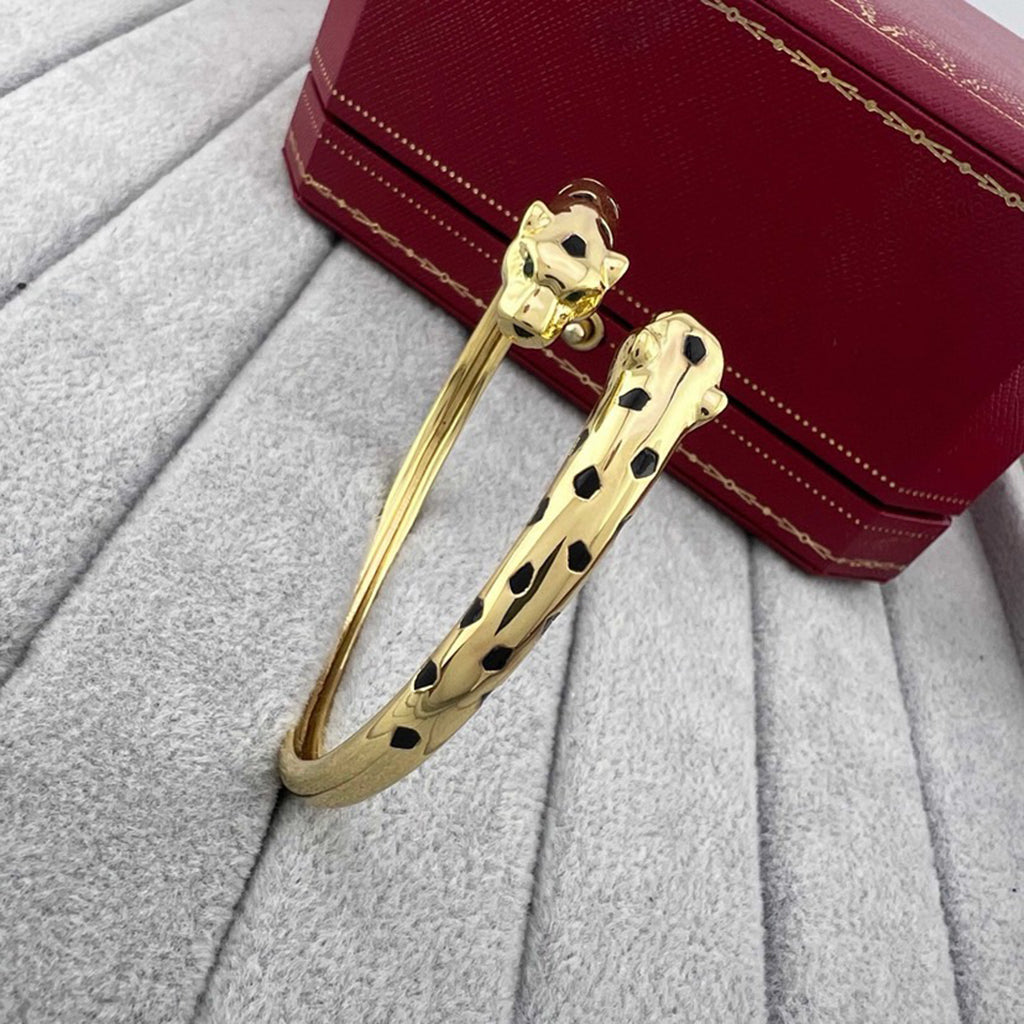 [⭐Hinora Jewelry]PANTHERE DOUBLE HEADED OPEN BRACELET